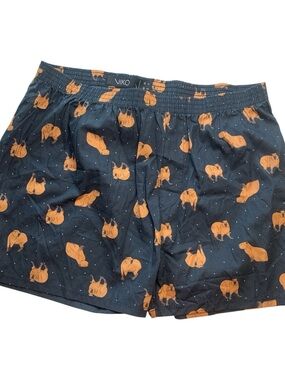 Viko NWT Navy Boxer Shorts with Capybara Print